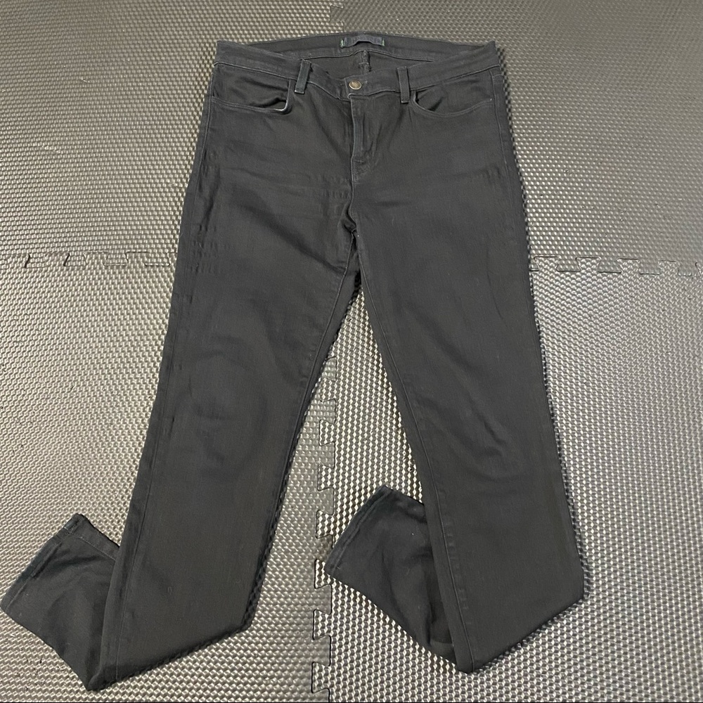 J Brand Super Skinny Hewson Denim Jeans Womens Size 29 Black Straight Leg